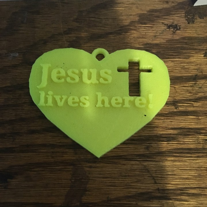 Jesus lives Here Wall hanging image