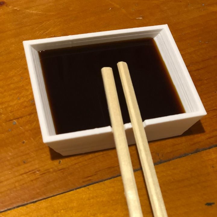 3D Printable Soy Sauce Serving Dish by Bob Blanco