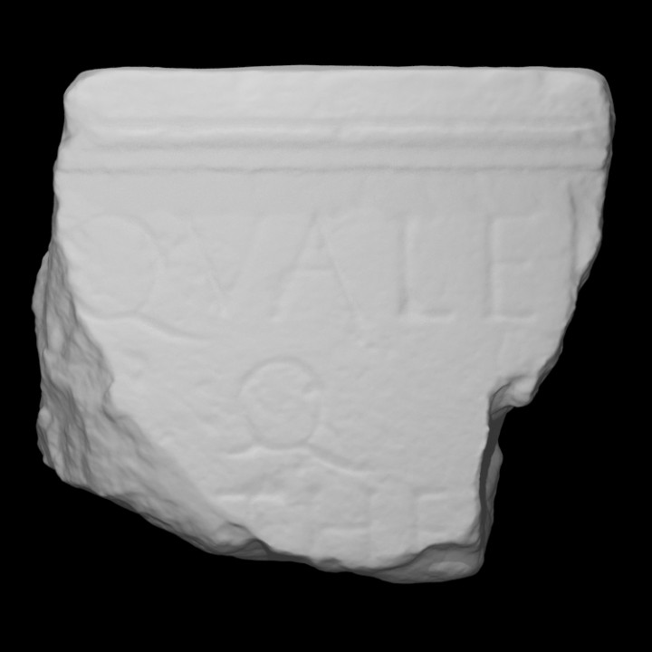 3D Printable Part of a funerary stele of Quintus Valerius by Scan The World