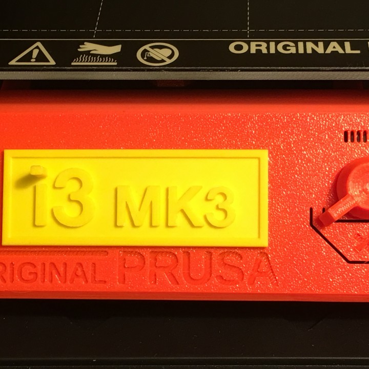 Prusa i3 MK3 LCD Logo Cover Plate image