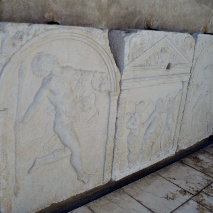 Three reliefs of a funerary monument image