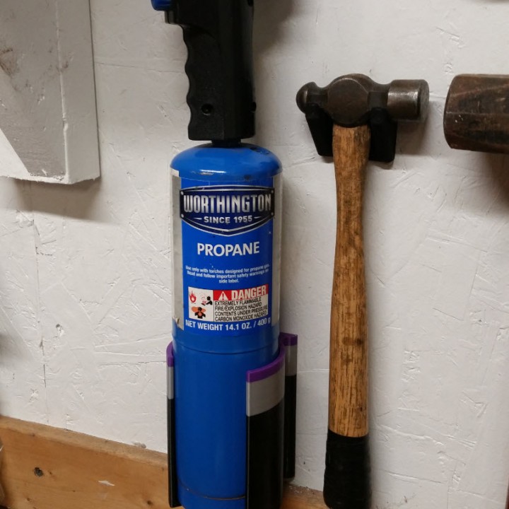 3D Printable Propane Torch Holder by John Syrstad