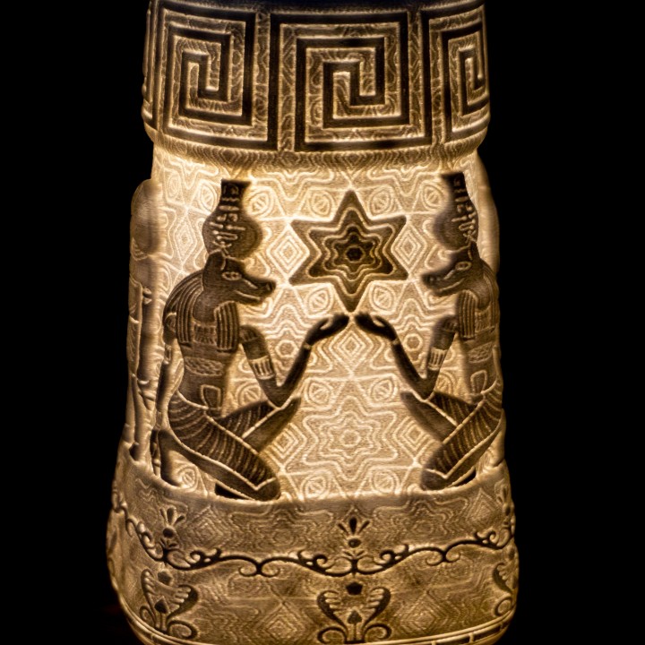 Egyptian Pyramid Flower Vase image