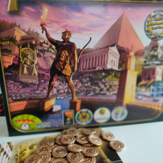 Picture of print of Coins for board game "7 Wonders"