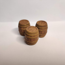 Picture of print of Wooden Rope Barrel for Gloomhaven