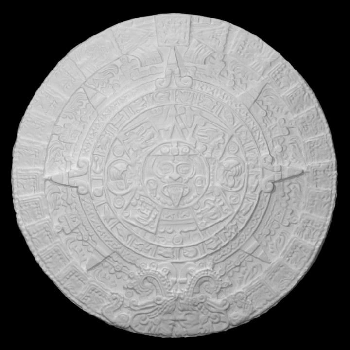 Aztec sun stone image