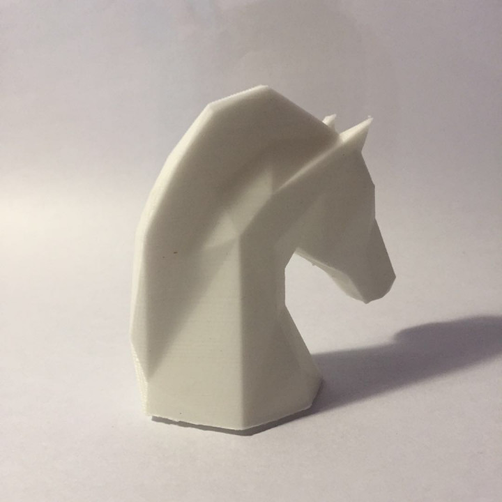 low poly horse head image