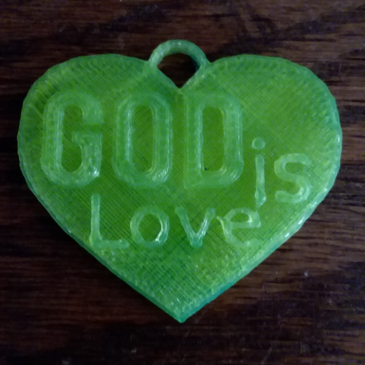 GOD is Love Heart Pendant image