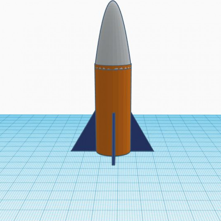 fusée faite par mon fils avec tinkercad image