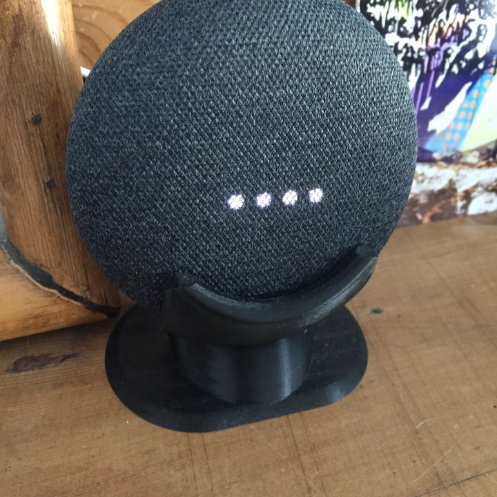 3D Printable Google home mini Stand Desktop by dragonlutin