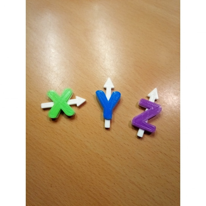 3D Printable XYZ axis arrow by Sven De Boeck