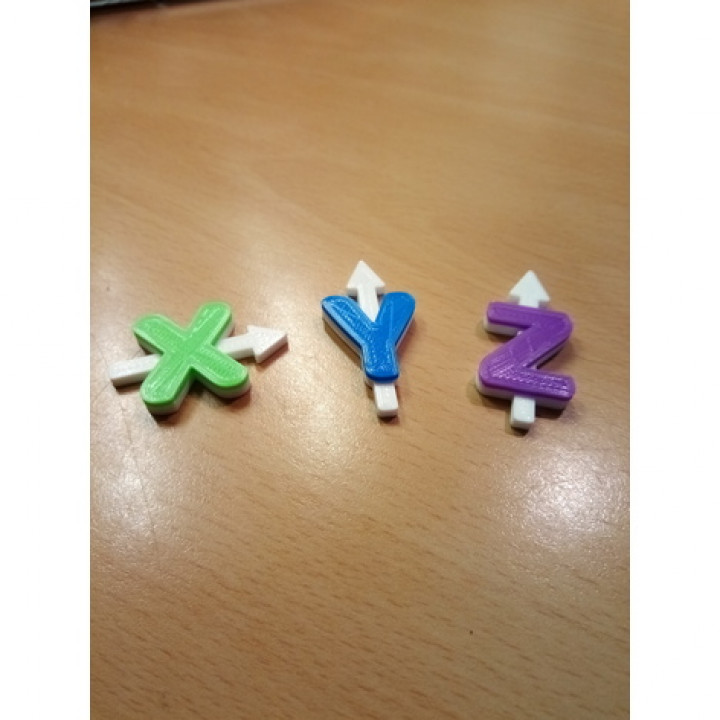 3D Printable XYZ axis arrow by Sven De Boeck