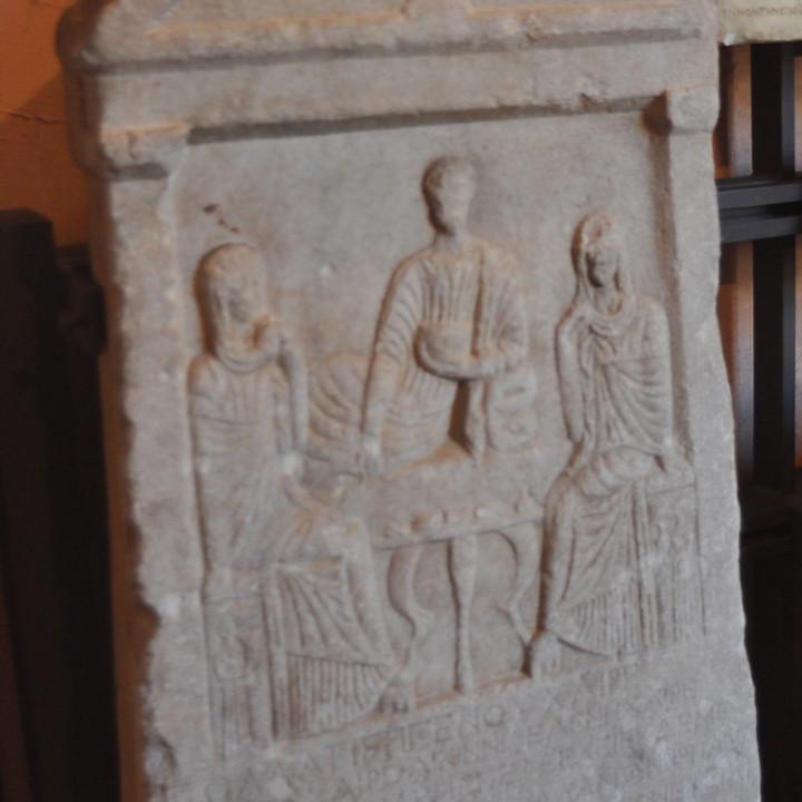 Funerary stele of Polla image