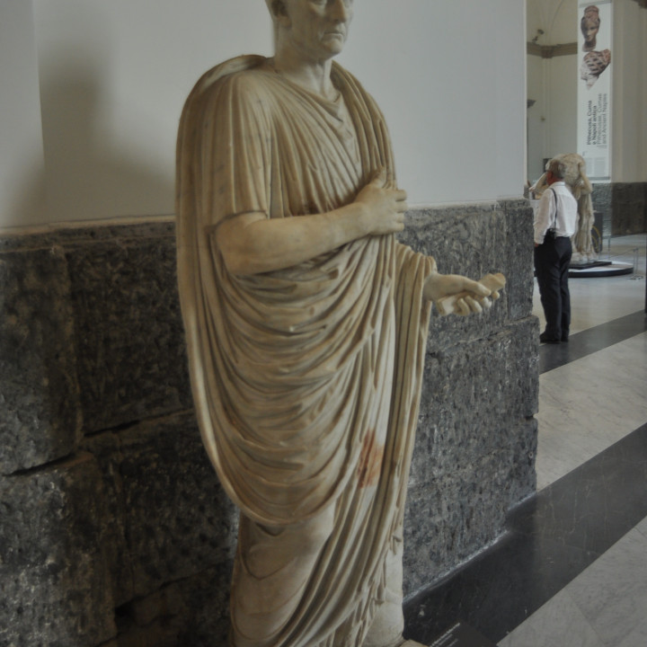 Statue of Marcus Nonius Balbus wearing a toga image