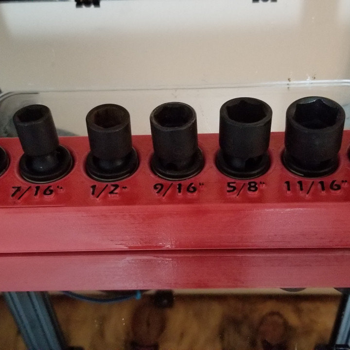 3D Printable Harbor Freight Swivel Socket set, Tray Standard by GunGeek