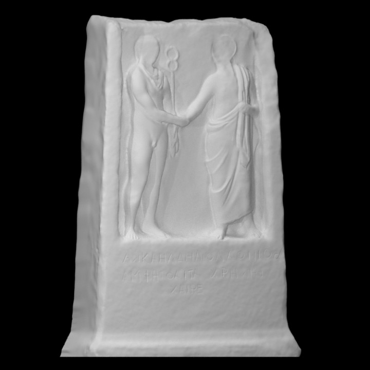 Funerary stele of Asklepiades image