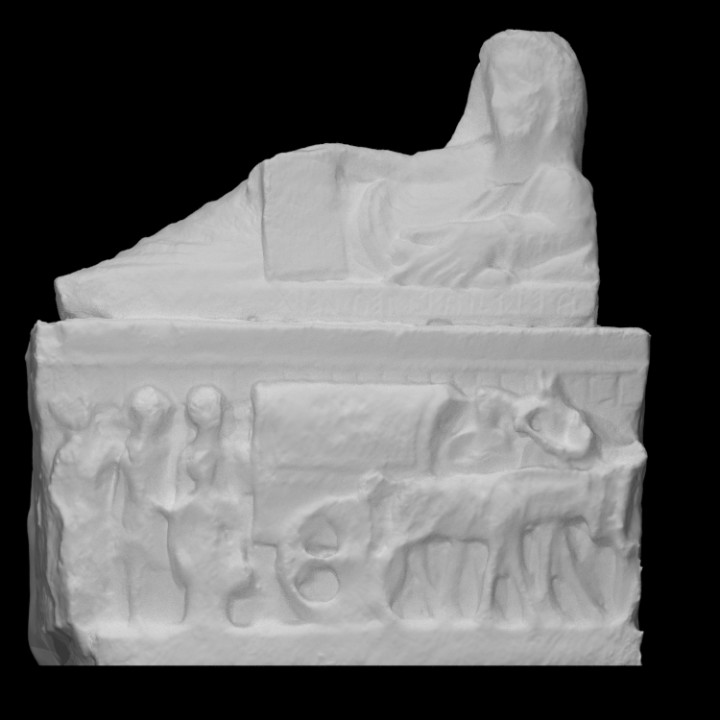 Etruscan cinerary urn image