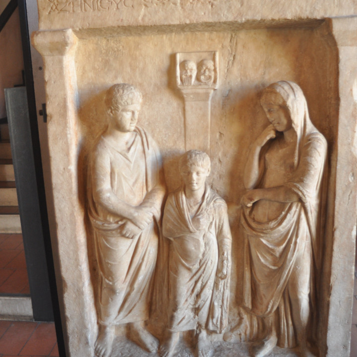 Funerary stele of Gaios Silios Bathyllos image