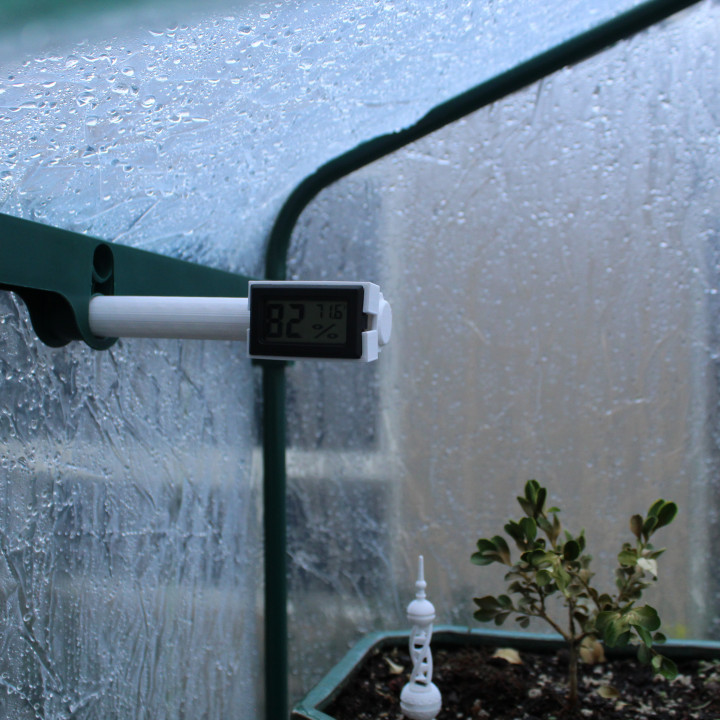Hydrometer mount for greenhouse image