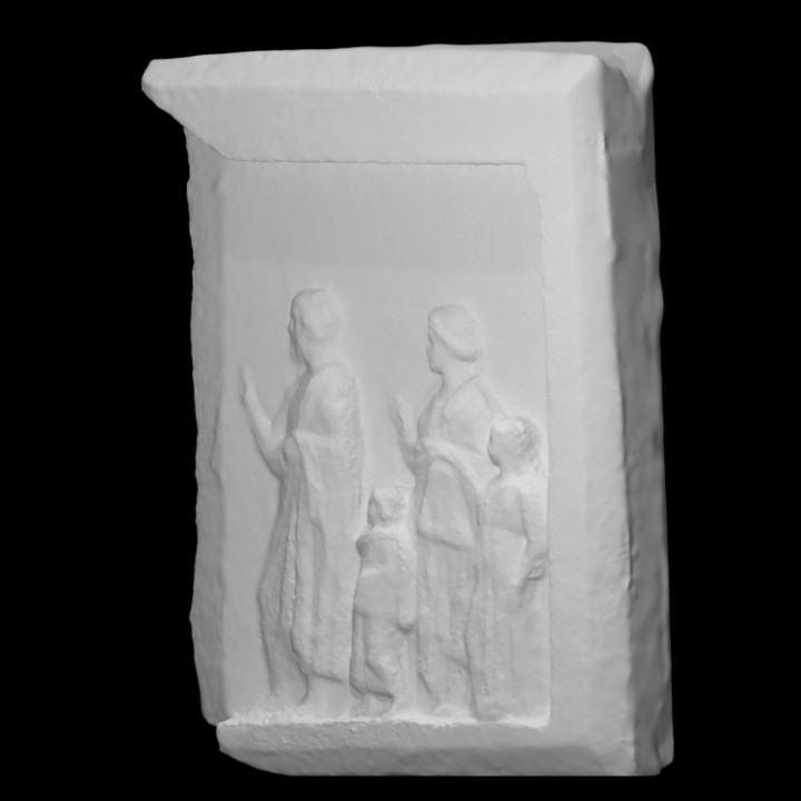 Part of a slab with votive relief image