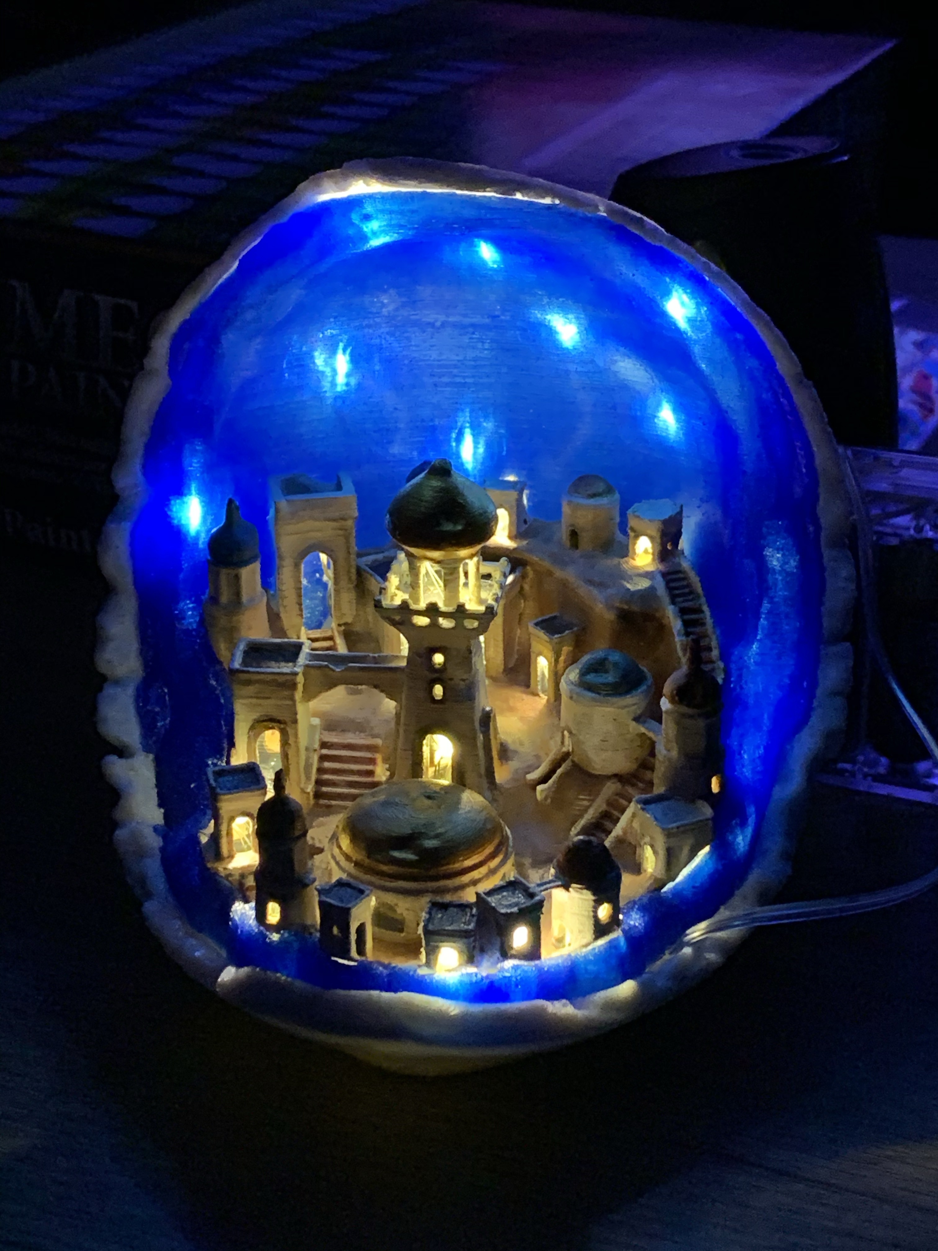 3D Printable Moon City - Multipart lamp edition by Jukka Seppänen