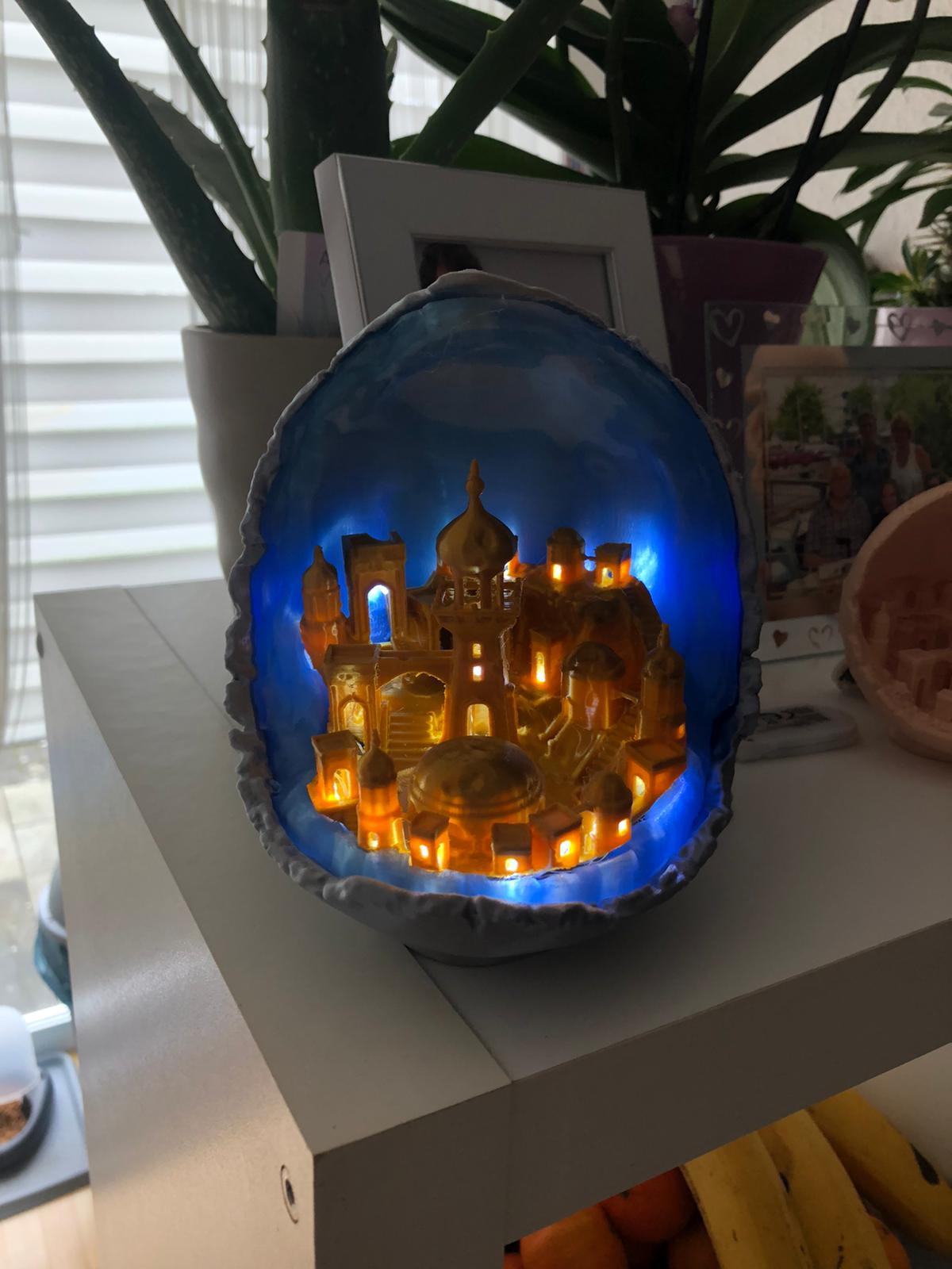 3D Printable Moon City - Multipart lamp edition by Jukka Seppänen