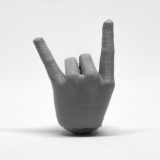 Picture of print of DEVIL HORN HAND GESTURE -UPDATE