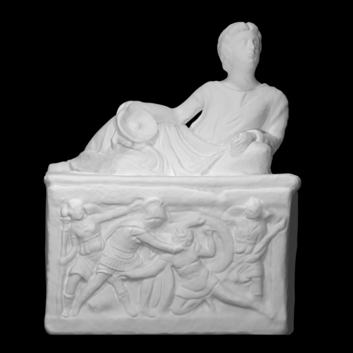 Etruscan cinerary urn image