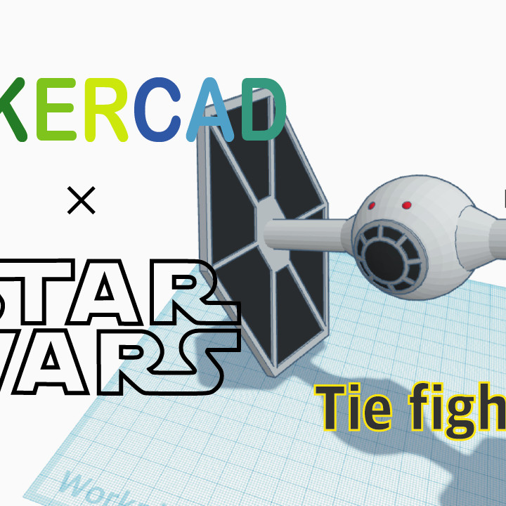 Simple Tie Fighter with Tinkercad image
