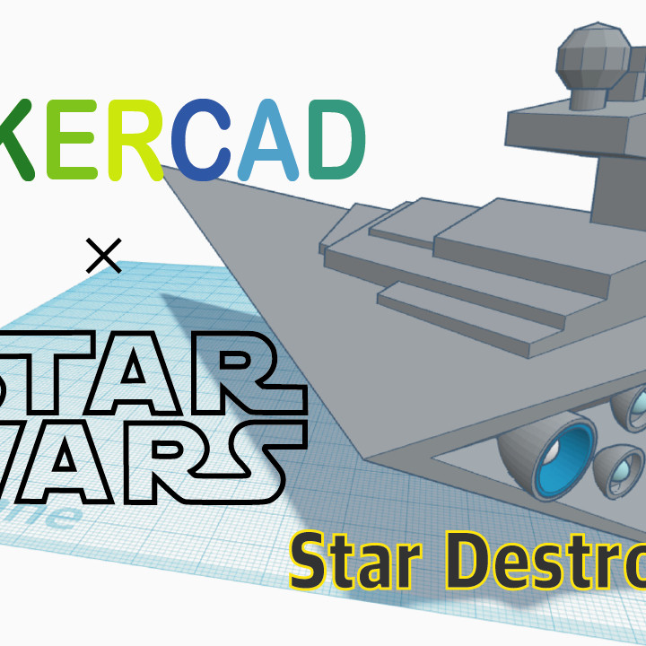 Simple Star Destroyer with Tinkercad image