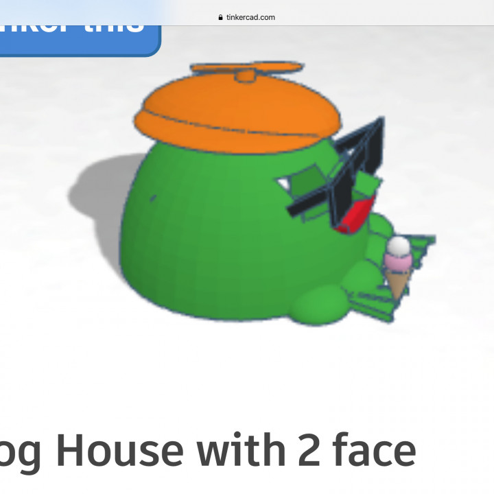 Frog House with 2 face image