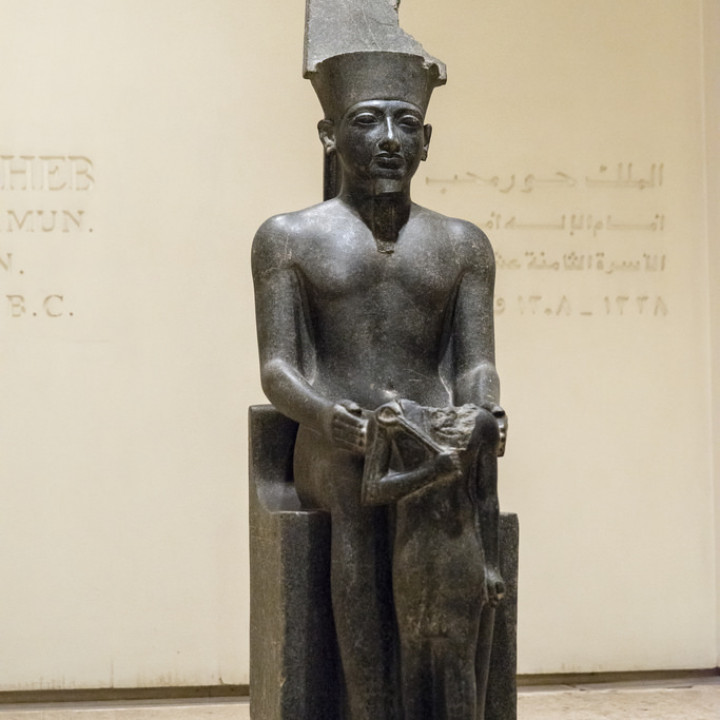Statue of Amun and Horemheb image