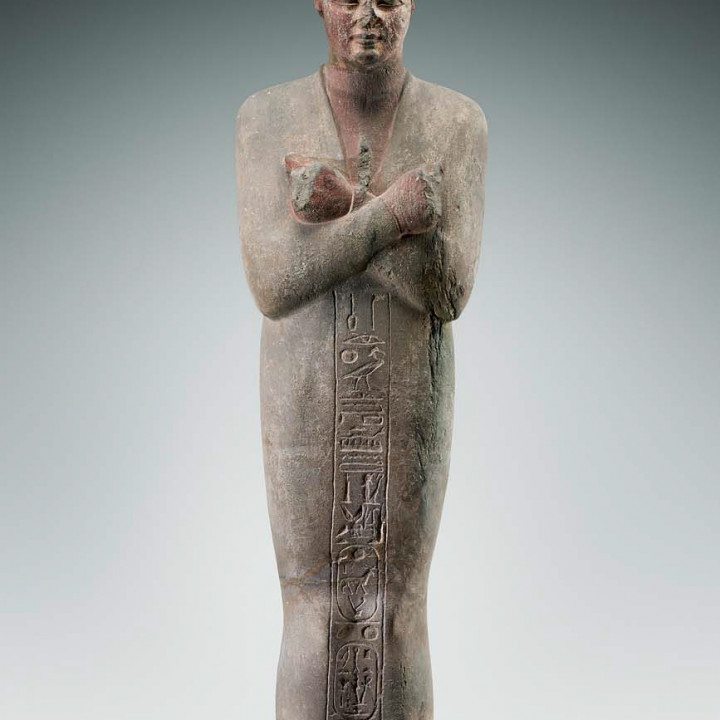 Osiride Statue of King Mentuhotep III, re-inscribed for King Merenptah image