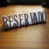 Reserved sign print image