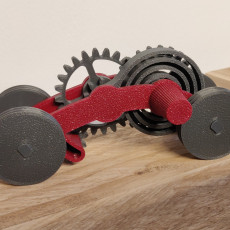 Picture of print of How I Designed a 3D Printed Windup Car Using Autodesk Fusion 360.