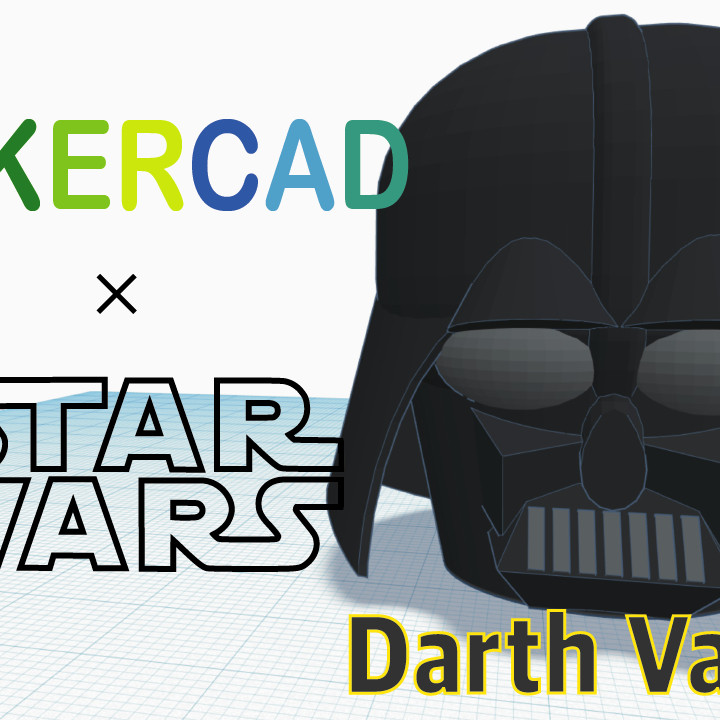 Simple Darth Vader with Tinkercad image