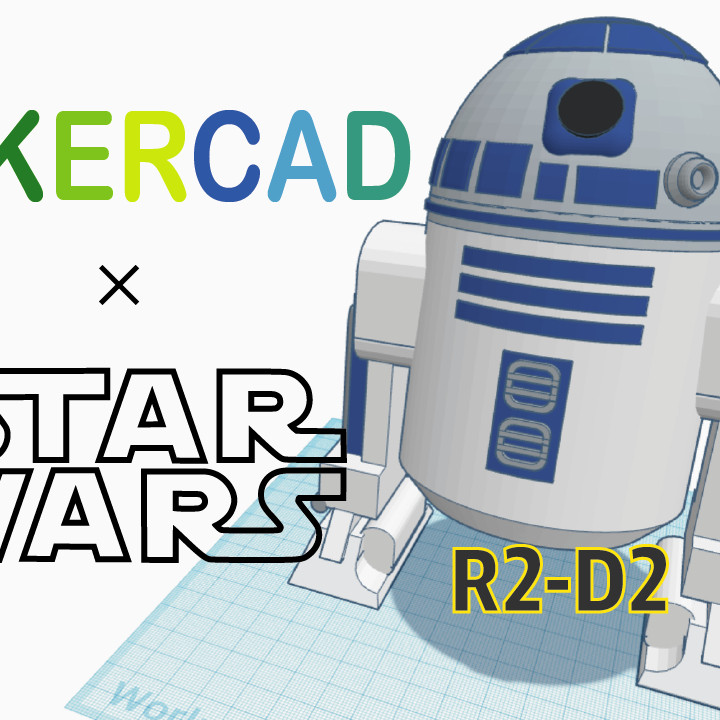 Simple R2D2 with Tinkercad image