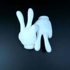 Picture of print of H3H3 VAPE NATION Mickey Mouse gloves Gang Sign