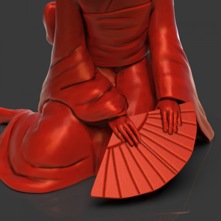 Sad Geisha 3D Sculpture image