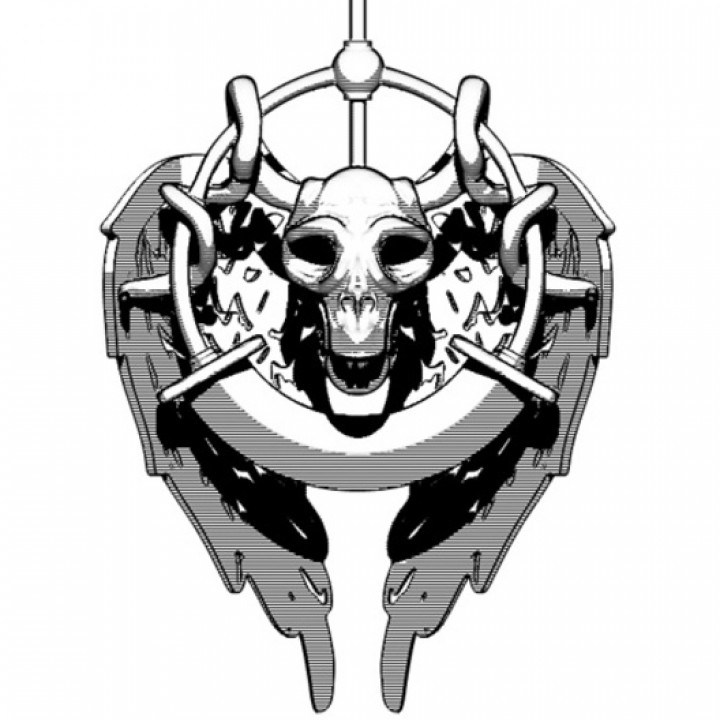 Skull and wings Pendant image
