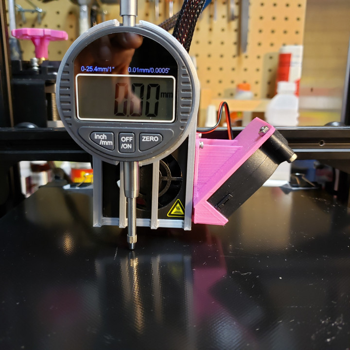 3D Printable Ender 3 Pro Dial Indicator Adapter for Bed Leveling by Bharat Mistry