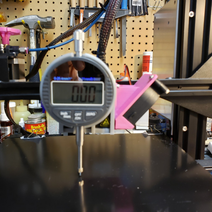 3D Printable Ender 3 Pro Dial Indicator Adapter for Bed Leveling by Bharat Mistry