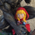 Little Red Riding Hood and her new best friend! print image