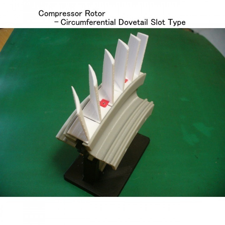 Jet Engine Component; Axial Compressor - Circumferential Dovetail Slot Type image