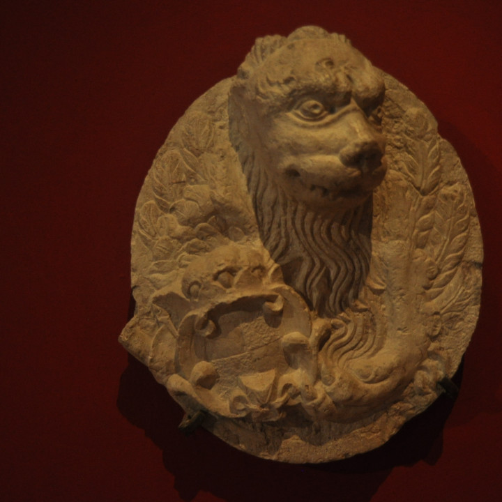 Lion Relief with Family Crest image