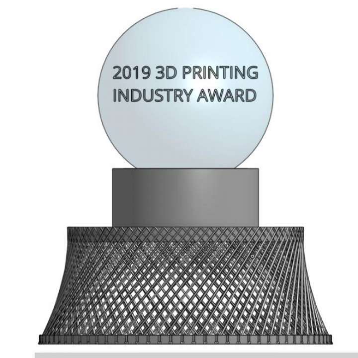 2019 3d printing industry award trophy image