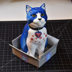 Picture of print of Schrodinky: British Shorthair Cat In A Box - 3D printable multipart model - multi material package