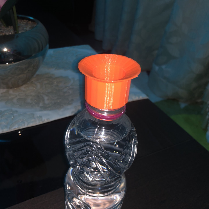 minature  rain water collecter for plastic bottles image