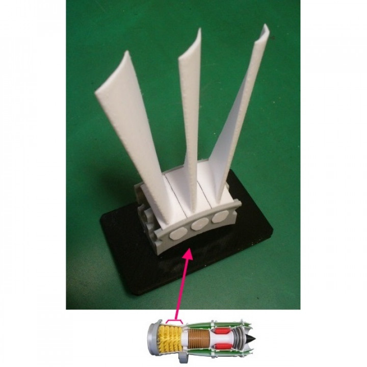 Jet Engine Component; Fan, Metal Blade, Pin/Rivet type image
