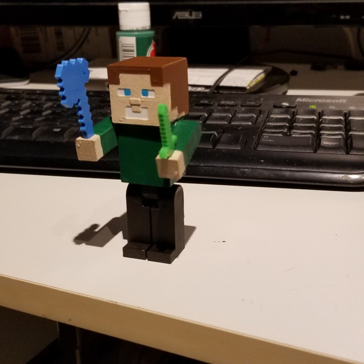 Minecraft Steve with built-in joint image